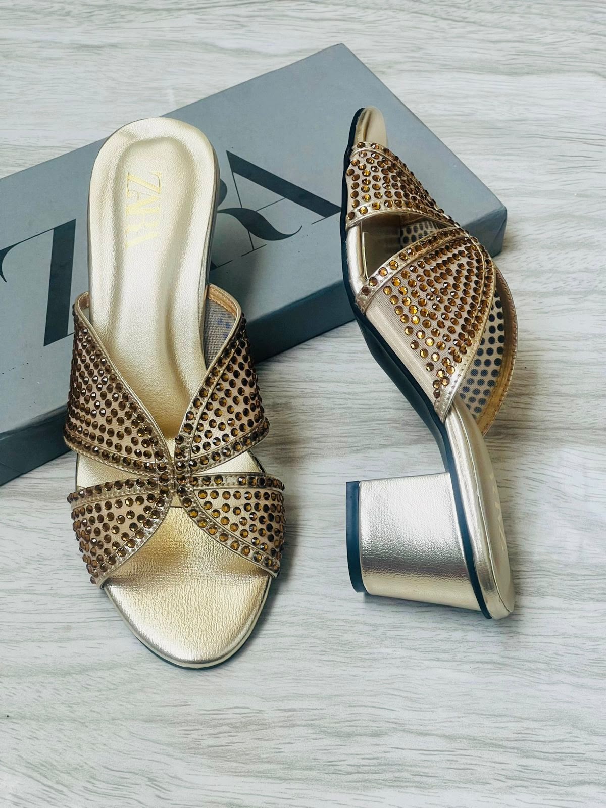 Zara Silica Block Heels