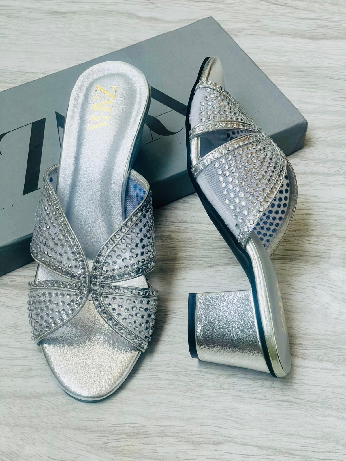 Zara Silica Block Heels
