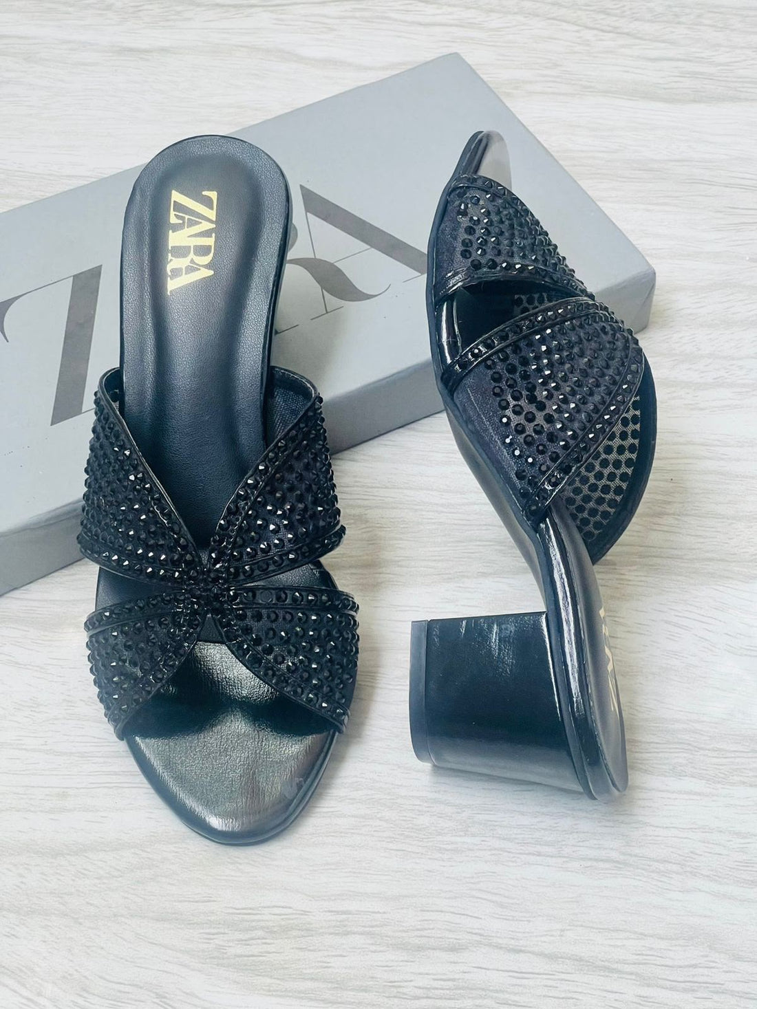 Zara Silica Block Heels