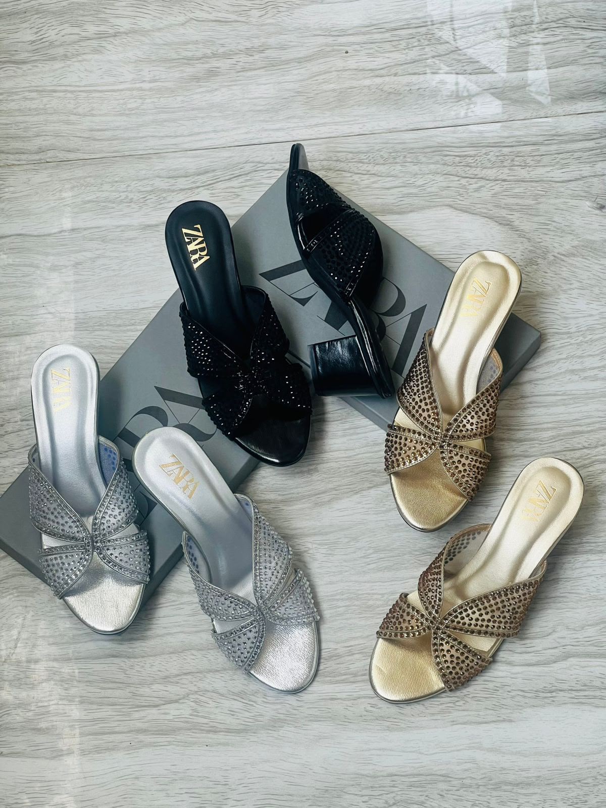 Zara Silica Block Heels