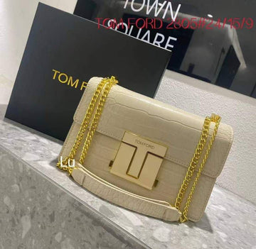 Tom Ford Logo-Embossed Messenger Bag