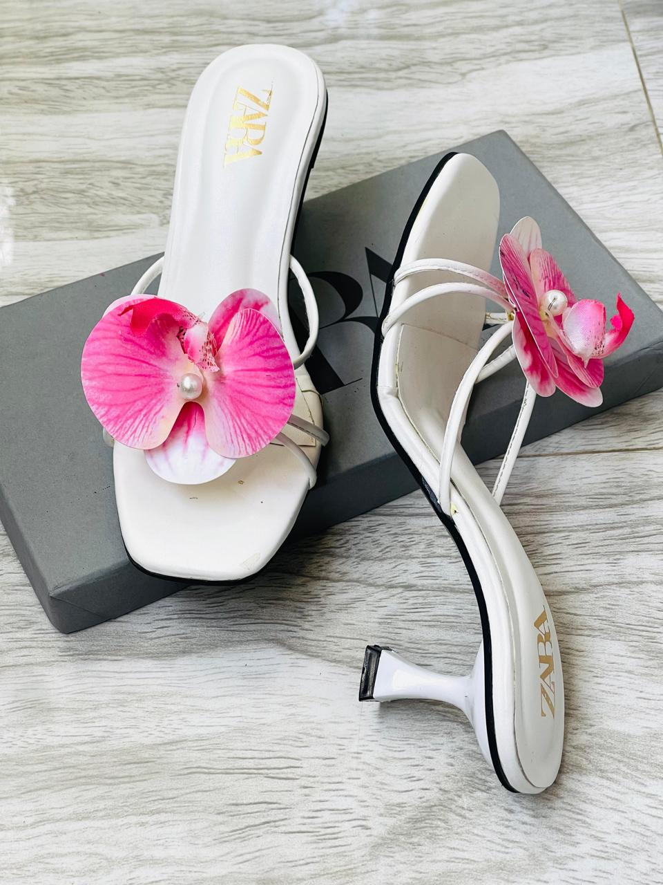 Zara Floral Heels