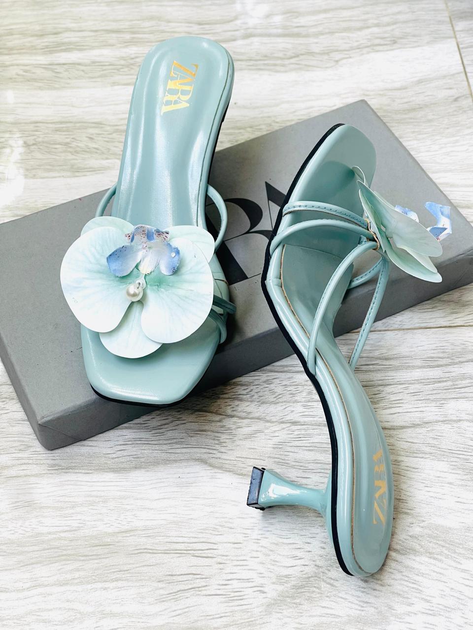 Zara Floral Heels
