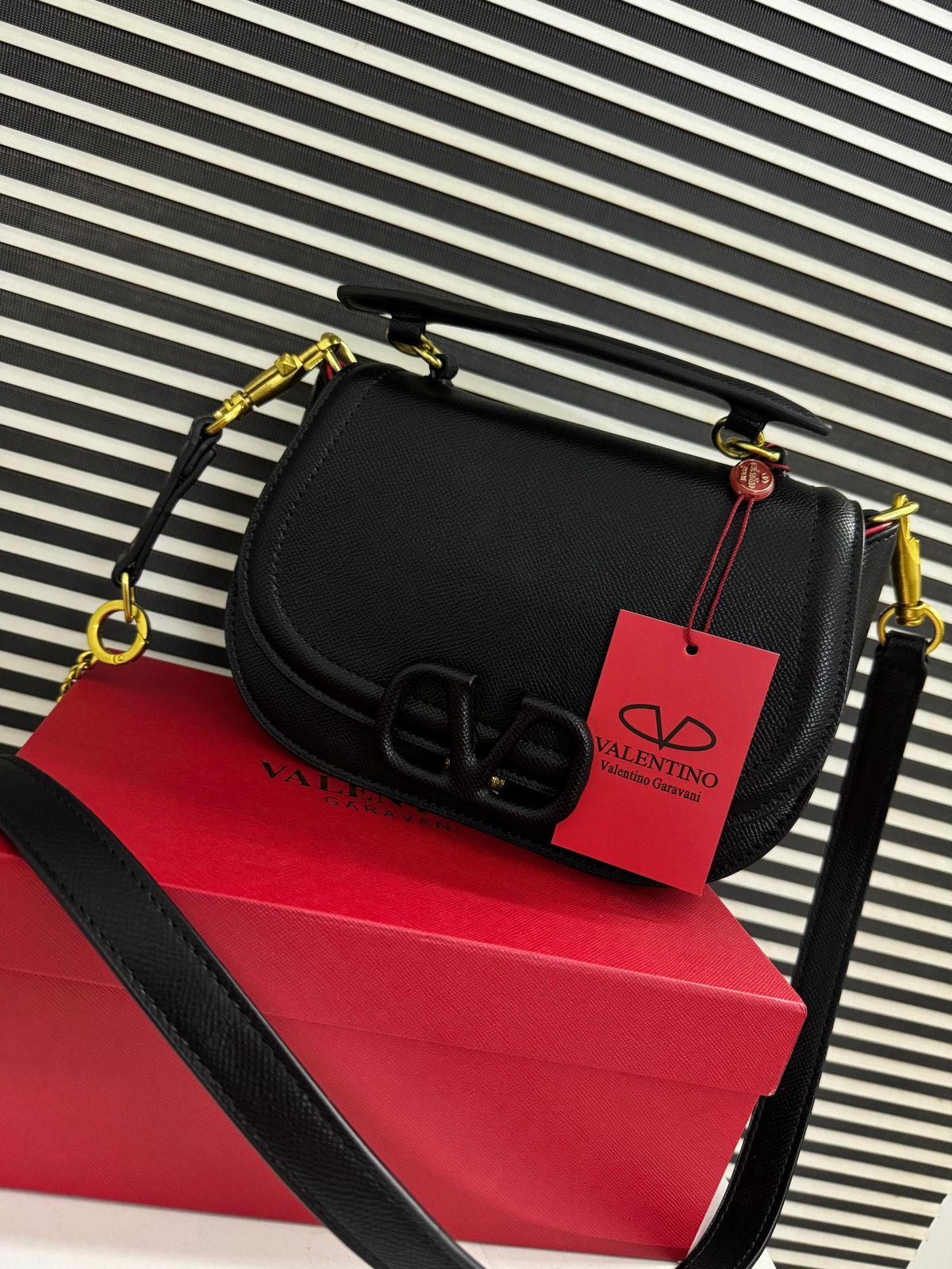 Valentino Garavani Vsling Leather Shoulder Bag