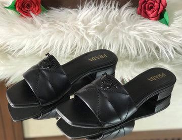 Prada Leather Quilted Block Heels
