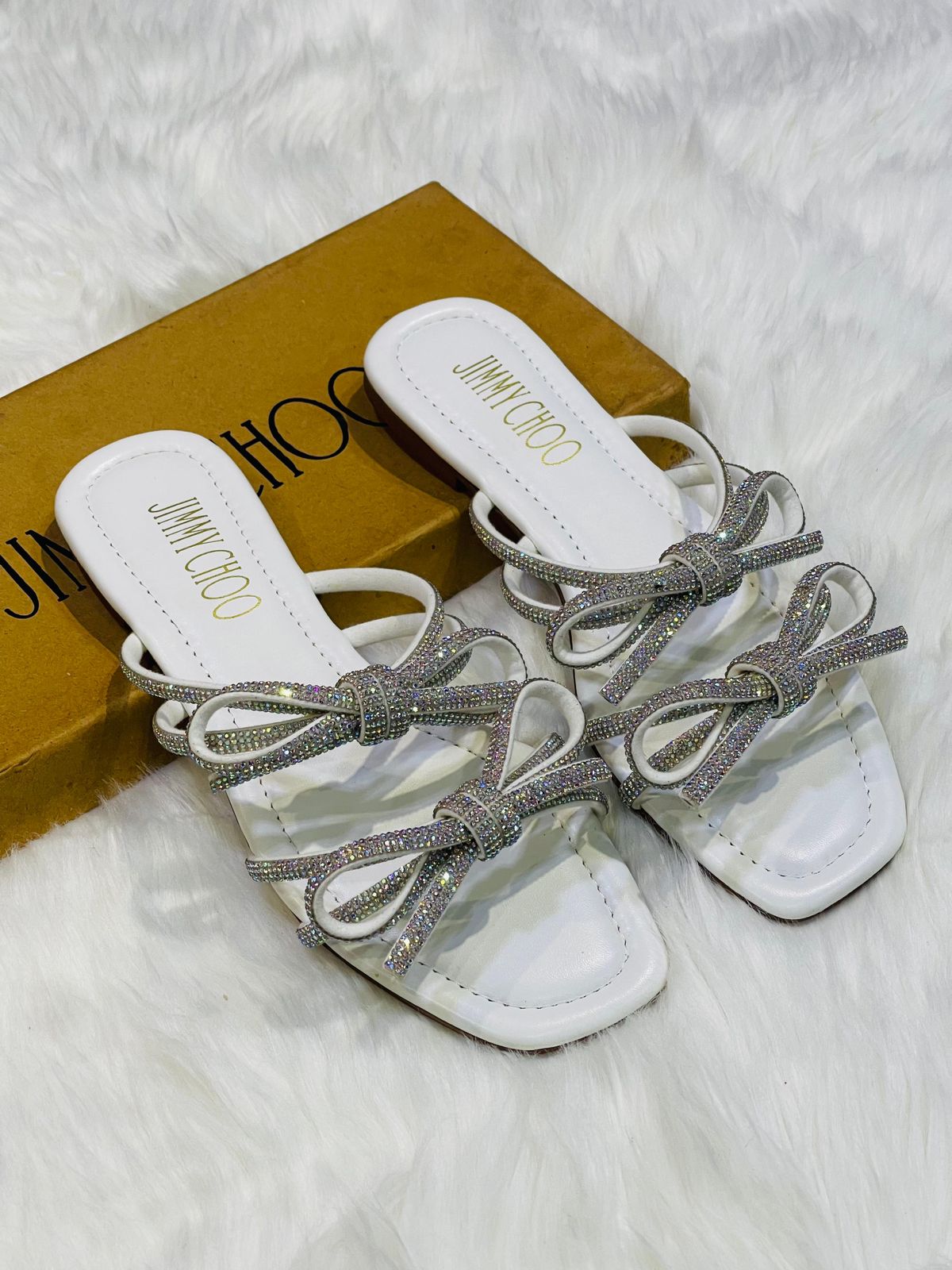 Jimmy Choo Double Bow Flats