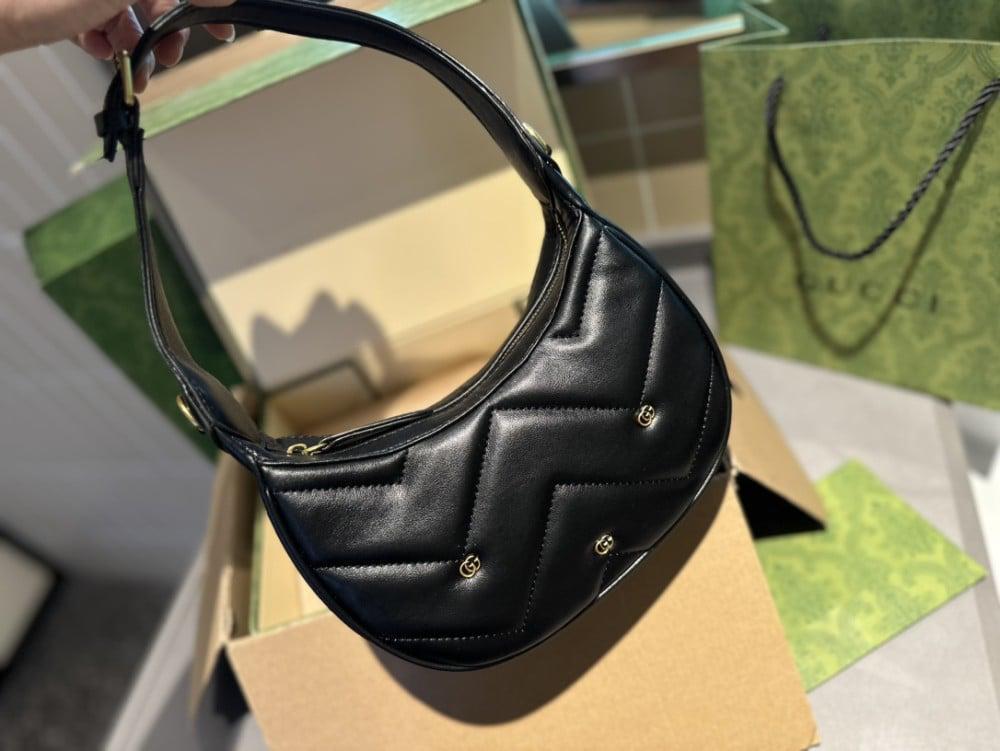 Gucci Gg Marmont Half-Moon Shoulder Bag