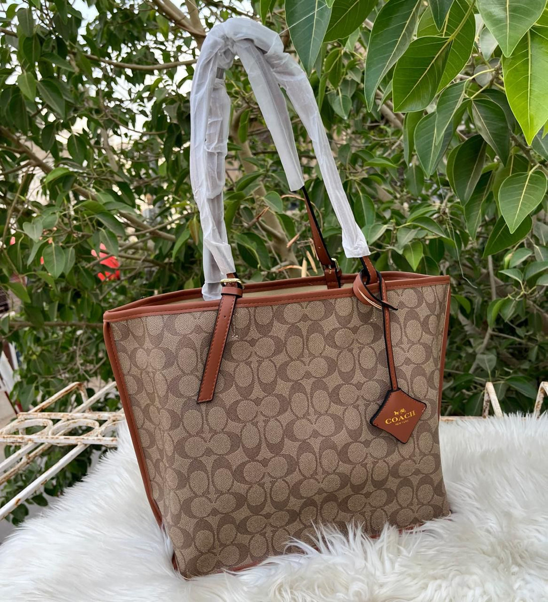Coach Line Tote Bags