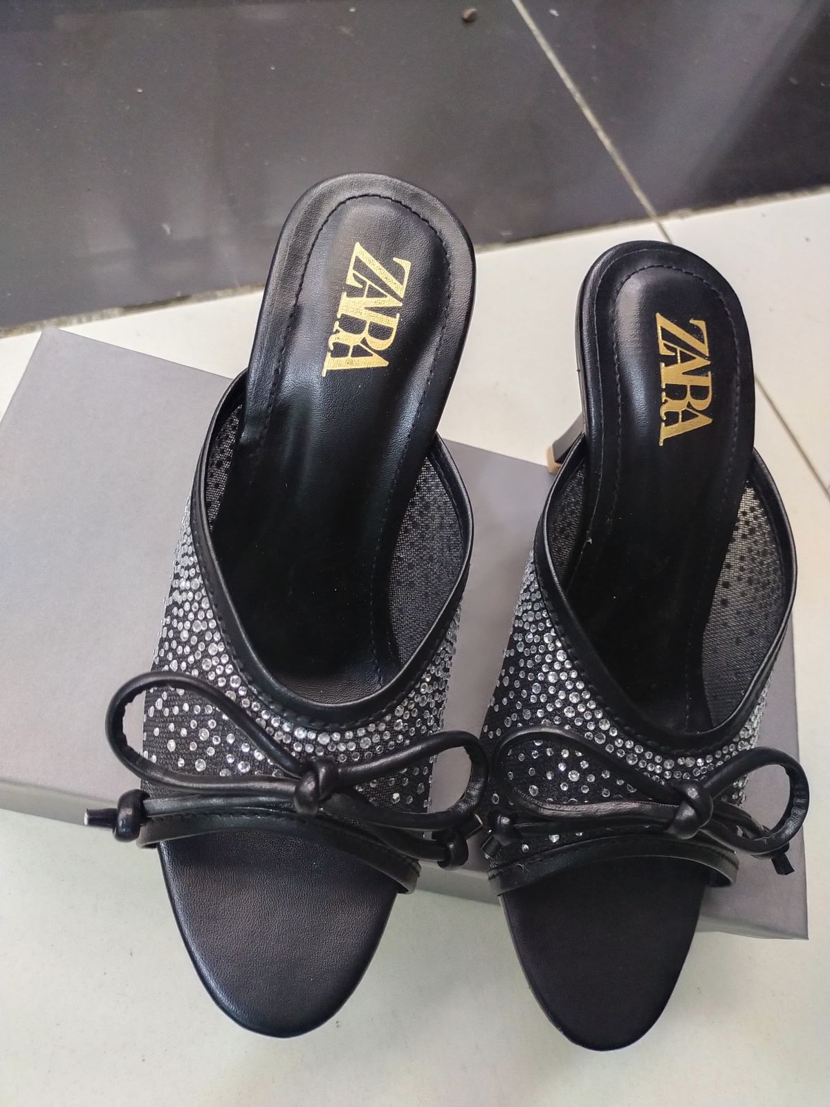 Zara Stone Net Heels